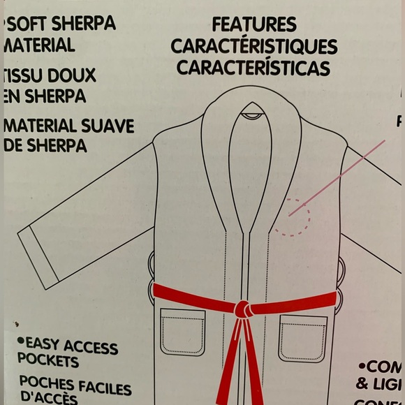 🎀Hello Kitty Robe ladie’s pink soft sherpa lounge robe BRAND NEW - Picture 6 of 8